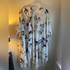 Rarely worn. Flowy, floral shawl